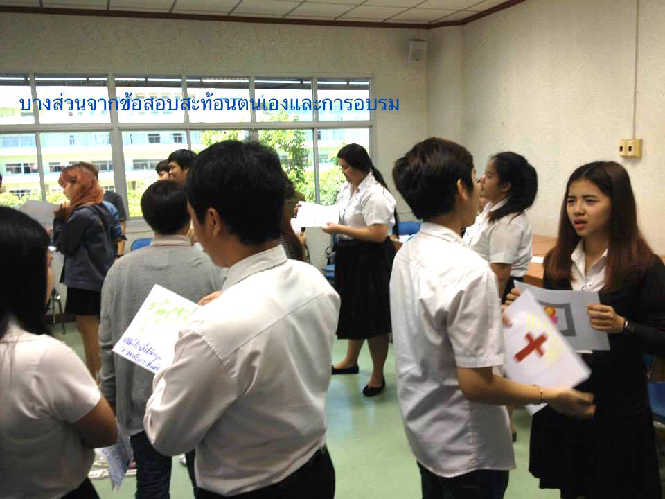บางส่วนจากข้อสอบการสะท้อนตนเอง กลุ่มเรียนเดือน ก.ค. ชุดที่ ๑