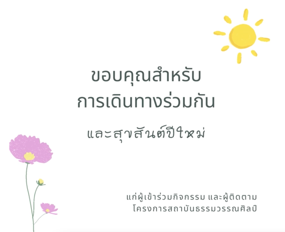 ขอบคุณการสนับสนุนและกำลังใจ ตลอดปี 2566